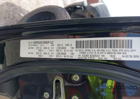 2014 Ram 2500 Laramie from USA, damaged, VIN 3C6UR5FL9EG295910